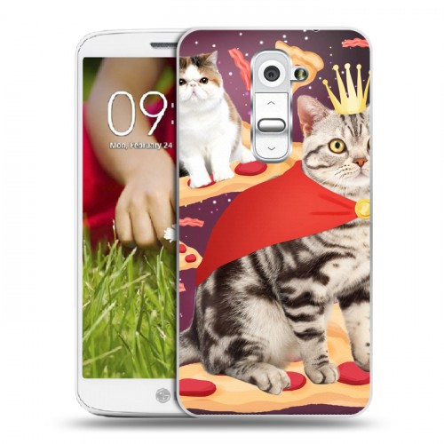 Дизайнерский пластиковый чехол для LG Optimus G2 mini Космик кошки