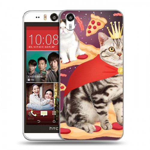 Дизайнерский силиконовый чехол для HTC Desire Eye Космик кошки
