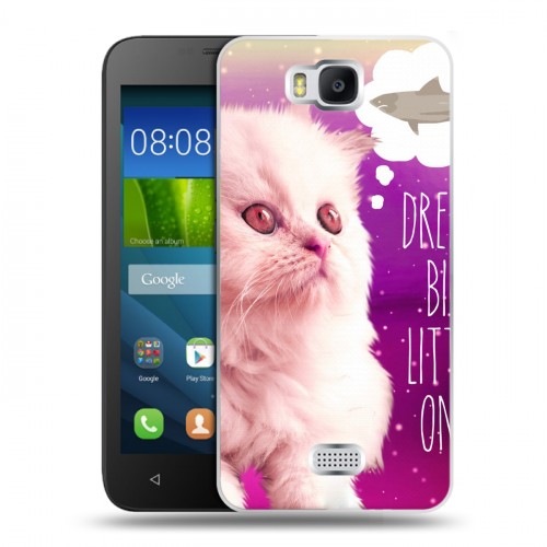 Дизайнерский пластиковый чехол для Huawei Y5c Космик кошки