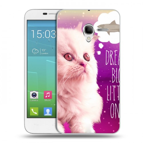 Дизайнерский силиконовый чехол для Alcatel One Touch POP 3 5 Космик кошки