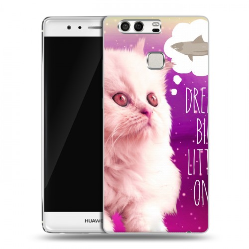 Дизайнерский силиконовый чехол для Huawei P9 Космик кошки