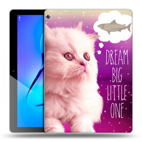 Дизайнерский силиконовый чехол для Huawei MediaPad M3 Lite 10 Космик кошки