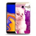 Дизайнерский пластиковый чехол для Samsung Galaxy J4 Plus Космик кошки