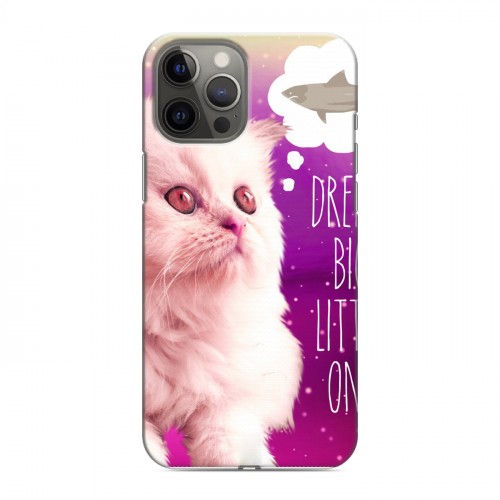 Дизайнерский силиконовый чехол для Iphone 12 Pro Max Космик кошки