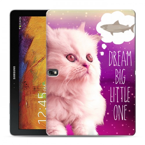 Дизайнерский силиконовый чехол для Samsung Galaxy Note 10.1 2014 editon Космик кошки