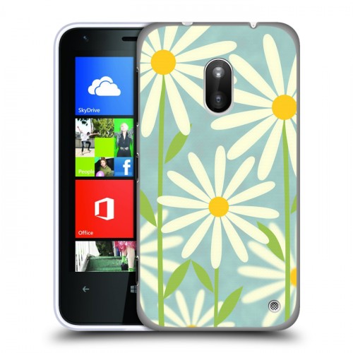 Дизайнерский силиконовый чехол для Nokia Lumia 620 Романтик цветы