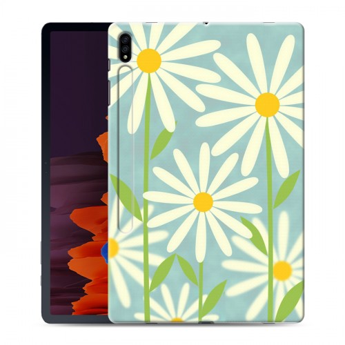 Дизайнерский силиконовый чехол для Samsung Galaxy Tab S7 Plus Романтик цветы