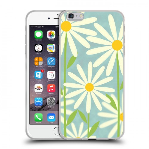 Дизайнерский силиконовый чехол для Iphone 6 Plus/6s Plus Романтик цветы