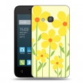Дизайнерский силиконовый чехол для Alcatel One Touch Pixi 4 (4) Романтик цветы