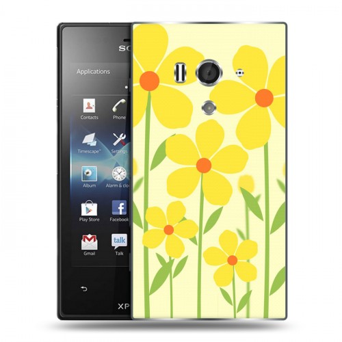 Дизайнерский пластиковый чехол для Sony Xperia acro S Романтик цветы