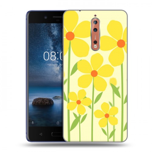 Дизайнерский пластиковый чехол для Nokia 8 Романтик цветы