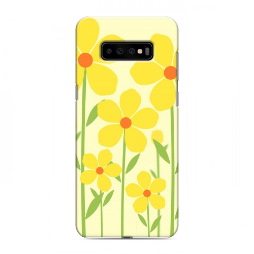 Дизайнерский пластиковый чехол для Samsung Galaxy S10 Plus Романтик цветы