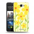 Дизайнерский пластиковый чехол для HTC Desire 516 Романтик цветы