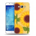Дизайнерский пластиковый чехол для Samsung Galaxy A8 Романтик цветы