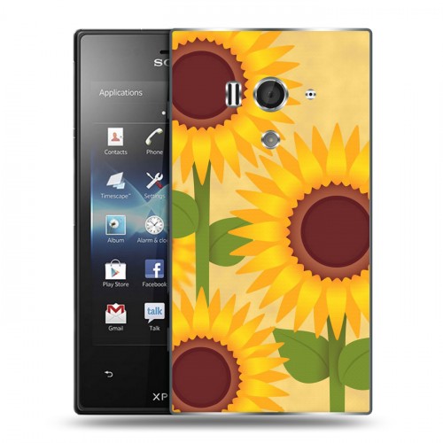 Дизайнерский пластиковый чехол для Sony Xperia acro S Романтик цветы