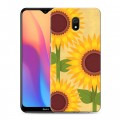 Дизайнерский силиконовый с усиленными углами чехол для Xiaomi RedMi 8A Романтик цветы