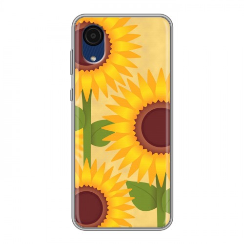 Дизайнерский силиконовый чехол для Samsung Galaxy A03 Core Романтик цветы