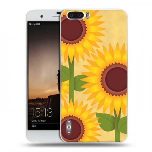 Дизайнерский пластиковый чехол для Huawei Honor 6 Plus Романтик цветы