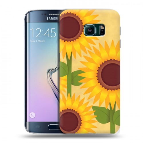 Дизайнерский пластиковый чехол для Samsung Galaxy S6 Edge Романтик цветы