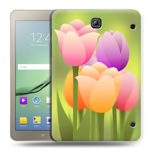 Дизайнерский силиконовый чехол для Samsung Galaxy Tab S2 8.0 Романтик цветы