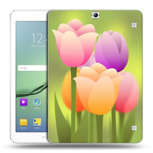 Дизайнерский силиконовый чехол для Samsung Galaxy Tab S2 9.7 Романтик цветы