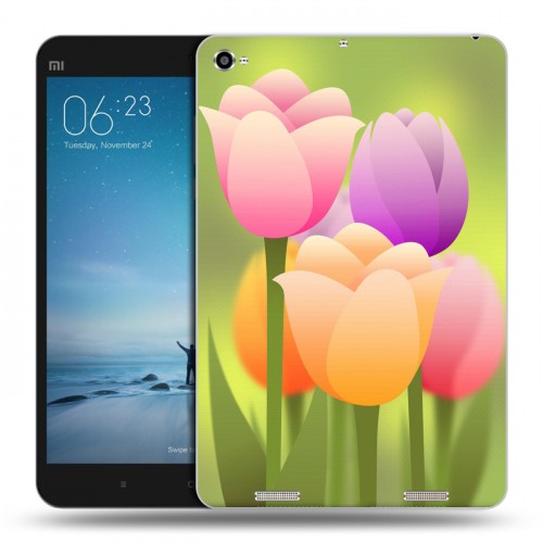 Дизайнерский силиконовый чехол для Xiaomi Mi Pad 2 Романтик цветы