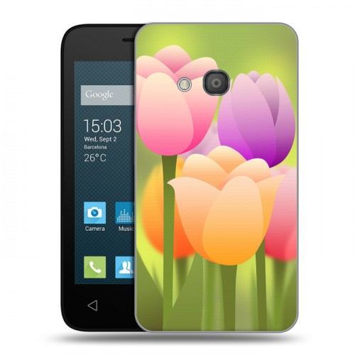 Дизайнерский пластиковый чехол для Alcatel One Touch Pixi 4 (4) Романтик цветы