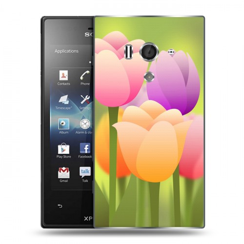 Дизайнерский пластиковый чехол для Sony Xperia acro S Романтик цветы