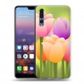 Дизайнерский силиконовый с усиленными углами чехол для Huawei P20 Pro Романтик цветы