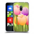 Дизайнерский силиконовый чехол для Nokia Lumia 620 Романтик цветы
