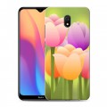 Дизайнерский силиконовый с усиленными углами чехол для Xiaomi RedMi 8A Романтик цветы