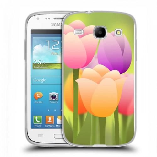 Дизайнерский пластиковый чехол для Samsung Galaxy Core Романтик цветы