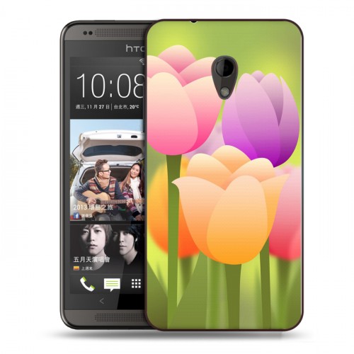Дизайнерский пластиковый чехол для HTC Desire 700 Романтик цветы