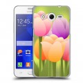 Дизайнерский пластиковый чехол для Samsung Galaxy Core 2 Романтик цветы