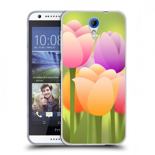 Дизайнерский пластиковый чехол для HTC Desire 620 Романтик цветы