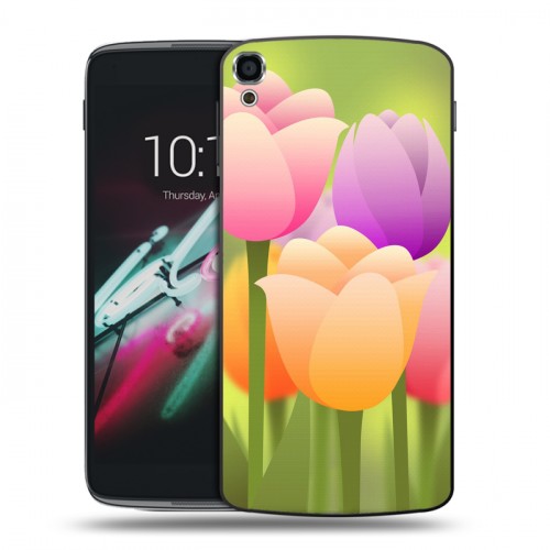 Дизайнерский пластиковый чехол для Alcatel One Touch Idol 3 (5.5) Романтик цветы