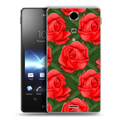 Дизайнерский пластиковый чехол для Sony Xperia TX Сила роз