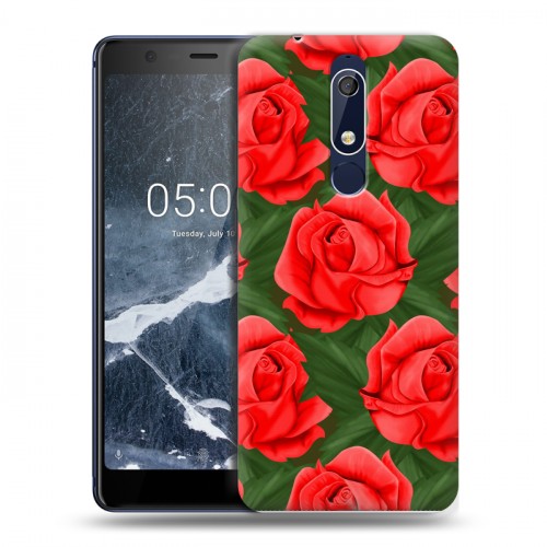 Дизайнерский пластиковый чехол для Nokia 5.1 Сила роз