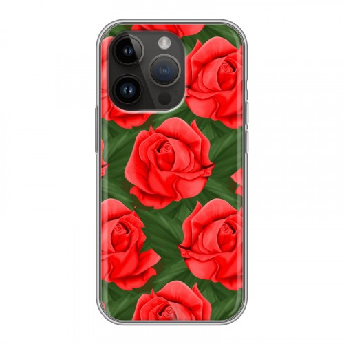Дизайнерский силиконовый чехол для Iphone 14 Pro Сила роз
