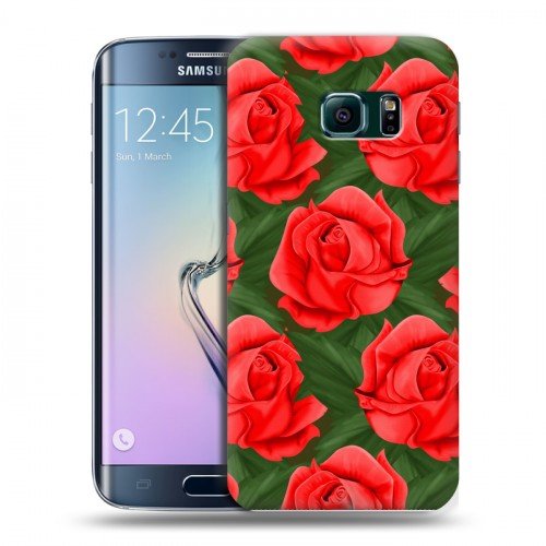 Дизайнерский пластиковый чехол для Samsung Galaxy S6 Edge Сила роз