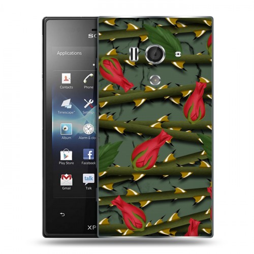 Дизайнерский пластиковый чехол для Sony Xperia acro S Сила роз