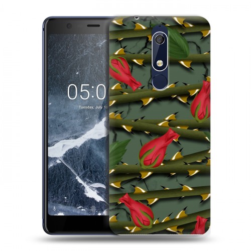 Дизайнерский пластиковый чехол для Nokia 5.1 Сила роз