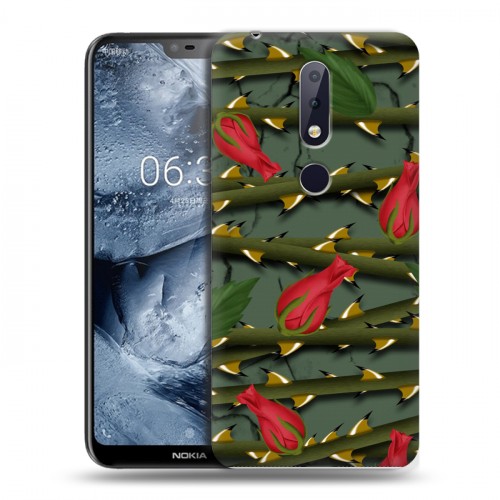 Дизайнерский силиконовый чехол для Nokia 6.1 Plus Сила роз