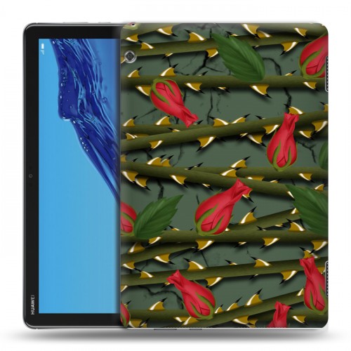 Дизайнерский пластиковый чехол для Huawei MediaPad T5 Сила роз