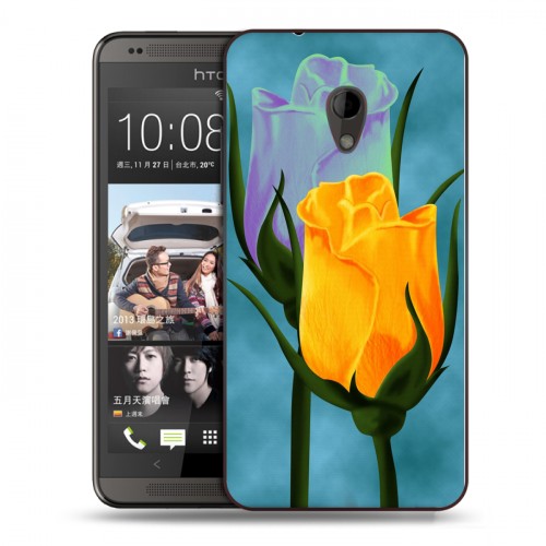 Дизайнерский пластиковый чехол для HTC Desire 700 Сила роз