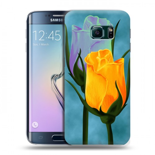 Дизайнерский пластиковый чехол для Samsung Galaxy S6 Edge Сила роз