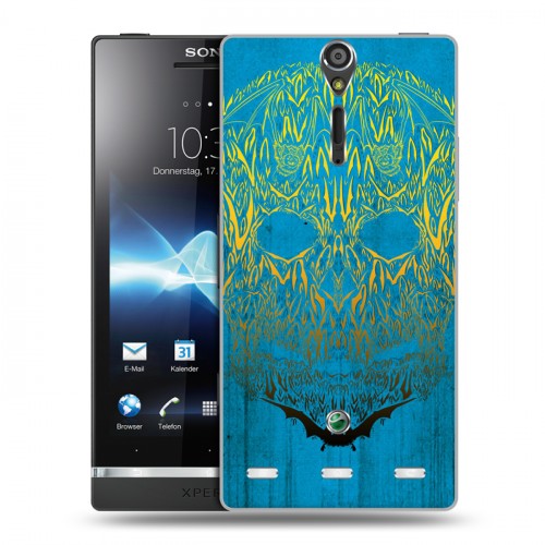 Дизайнерский пластиковый чехол для Sony Xperia S Текстурные черепа