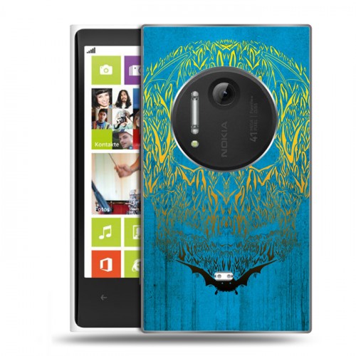 Дизайнерский пластиковый чехол для Nokia Lumia 1020 Текстурные черепа