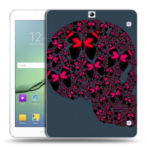 Дизайнерский силиконовый чехол для Samsung Galaxy Tab S2 9.7 Текстурные черепа