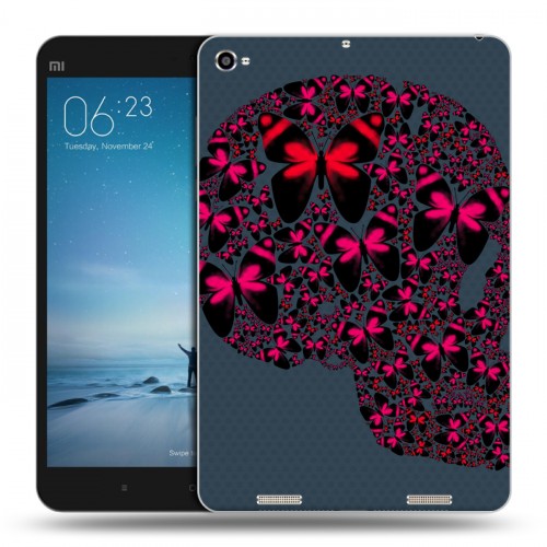 Дизайнерский силиконовый чехол для Xiaomi Mi Pad 2 Текстурные черепа